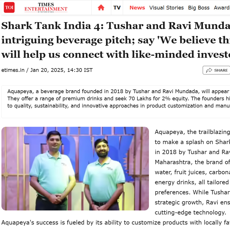 Times of India Article
